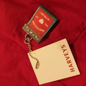 Harveys Seatbelt Keychain Bag Charm Red and Green